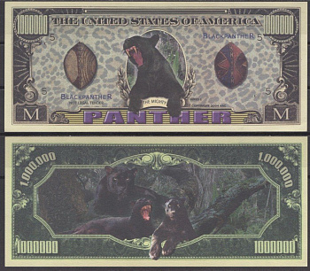 США 1000000 долларов 2004 черная пантера бумага UNC (пресс) 7197-6-3