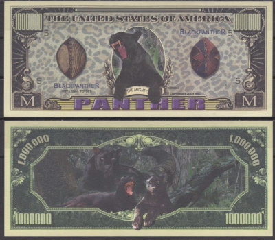 США 1000000 долларов 2004 черная пантера бумага UNC (пресс) 7197-6-3