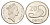 Фиджи 20 центов 2006 Елизавета II (1952-2022), китовый зуб KM 53a сталь плакированная никелем UNC 4698-1226