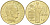 Монако 10 сантимов 1975 Ренье III (1949-2005) KM 142 алюминиевая бронза 73-152