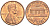 США 1 ЦЕНТ 1971 D, ЛИНКОЛЬН KM 201 медь цинк 187-614
