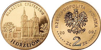 Польша 2 злотых 2009 MW, серия города Польши, Енджеюв (Jedrzejow) KM 710 нордик UNC 4676-555