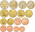 КИПР ЕВРОНАБОР ИЗ 8 МОНЕТ 2010 1, 2, 5, 10, 20, 50 ЕВРОЦЕНТОВ, 1 И 2 ЕВРО UNC 183-821