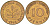ФРГ 10 ПФЕННИГОВ 1966 G KM 108, J. 383 сталь плакированная латунью 219-426