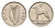 Ирландия 6 пенсов 1940 собака, ирландский волкодав KM 13 никель 4649-624