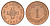 Мальта 1 цент 1972 KM 8 бронза UNC 4646-1222