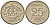 Швеция 25 эре 1959 TS, Густав VI Адольф (1950-1973) KM 824 серебро 4615-1025