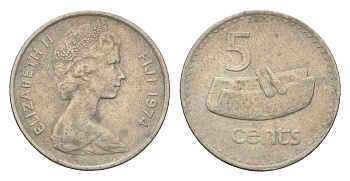 Фиджи 5 центов 1974 KM 29 медно-никель 4697-719