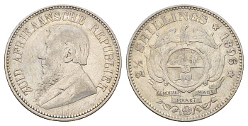 ЮАР 2 1/2 шиллинга 1896 KM 7 серебро 1531-1411