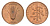 Тонга 1 сенити 1996 KM 66 бронза UNC 4396-1337