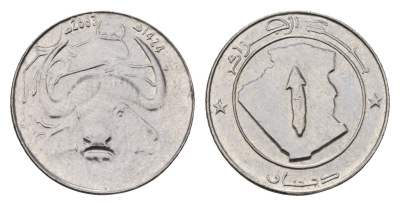 Алжир 1 динар 2003 KM 129 нержавеющая сталь UNC 181-1124