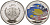 Палау 1 доллар 2008 серия вымирающие виды, амблиглифидодон лимонный (Amblyglyphidodon aureus), цветная эмаль KM 210 медно-никель PROOF 1071-10-34 M10-13