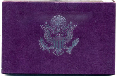 США официальный набор из 5 монет 1985 S, набор президентов, в пластике, оригинальная коробка, Кеннеди PROOF 3-6-2-30