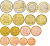 ФИНЛЯНДИЯ ЕВРОНАБОР ИЗ 8 МОНЕТ 2012 1, 2, 5, 10, 20, 50 ЕВРОЦЕНТОВ, 1 И 2 ЕВРО UNC 68-951