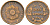 Перу 2 сентаво 1877 KM 188.1a бронза 4582-1025