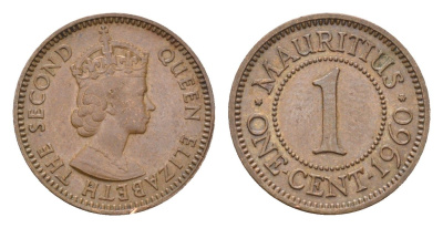 Маврикий 1 цента 1960 KM 31 бронза 54-1068