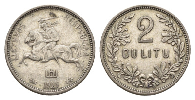 Литва 2 лита 1925 год-тип KM 77 серебро 51-717