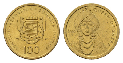 Сомали 100 шиллингов 2002 KM 112 латунь UNC 4682-636