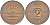 Швеция 2 эре 1968 U, Густав VI Адольф (1950-1973) KM 821 бронза 98-126