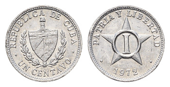 Куба 1 сентаво 1972 KM 33.1 алюминий aUNC 4687-1013