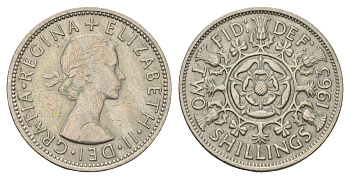 Великобритания 2 шиллинга (флорин) 1963 Елизавета II (1952-2022) KM 906, Spink 4146 медно-никель 4183-531