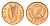 Ирландия 1/2 пенни 1971 мифологическая птица лира KM 19 бронза UNC 4696-359