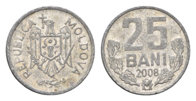Молдавия (Молдова) 25 бань (бани) 2008 KM 3 алюминий 4694-1111