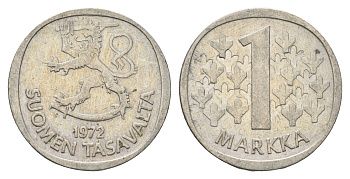 Финляндия 1 марка 1972 KM 49a медно-никель 4637-224
