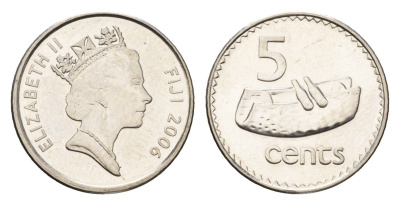Фиджи 5 центов 2006 KM 51a сталь плакированная никелем UNC 4697-731
