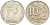 Австралия 10 центов 1968 Елизавета II (1952-), птица лирахвост KM 65 медно-никель 4521-215