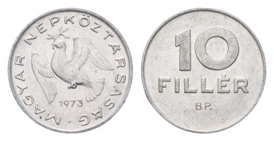 Венгрия 10 филлеров 1973 BP KM 572 алюминий aUNC 4685-1038