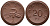 Саксония 20 пфеннигов 1921 колосья и серп J. N 53 фарфор UNC 1094-9-25