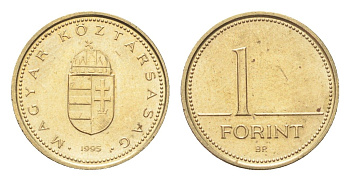 Венгрия 1 форинт 1995 KM 692 никель латунь UNC 4705-1145