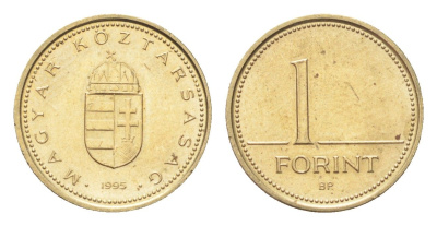 Венгрия 1 форинт 1995 KM 692 никель латунь UNC 4705-1145