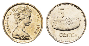Фиджи 5 центов 1982 KM 29 медно-никель 4697-723