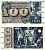Швейцария 100 франков 1967 1 января 1967, серия 55 K, подпись 44 Pick 49 i бумага 8606-24-2-2