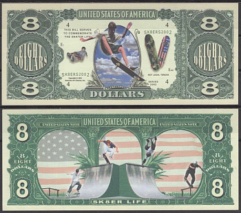 США 1000000 долларов 2002 скейтинг бумага UNC (пресс) 7197-22-1