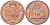 БЕЛЬГИЯ 2 САНТИМА 1863 BELGES, ЛЕОПОЛЬД I (1831-1865) KM 4.2 медь 4516-727