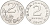 Индонезия 2 рупии 1970 KM 21 алюминий UNC 4149-543