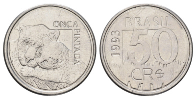 Бразилия 50 крузейро реал 1993 KM 629 нержавеющая сталь UNC 4670-1213