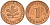 ФРГ 1 пфенниг 1986 J KM 105, J. 380 сталь плакированная медью    4598-641