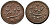 Британская Индия, Бенгальское Президентство 1/8 анна 1780-1784 год 1195, prinsep coinage, год 22, диаметр 17 мм. KM 123 медь XF 4044-744
