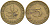 ФРГ 5 пфеннигов 1950 F KM 107, J. 382 сталь плакированная латунью 55-1244