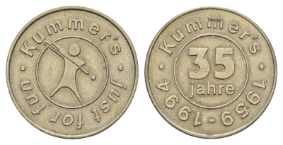 Европа 35 лет бильярдному клубу 1994 диаметр 25,5 мм, вес 6,6 гр медно-никель 4656-434