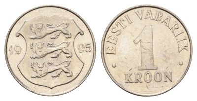Эстония 1 крона 1995 KM 28 медно-никель aUNC 4688-631