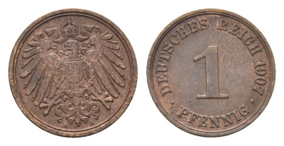 Германия 1 пфенниг 1899 A KM 10, J. 10 медь 4685-434