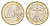 Италия 1 евро 2008 Витрувианский человек KM 250 биметалл aUNC 4629-431