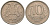 Россия 10 рублей 1992 ЛМД KM 313 медно-никель 4585-845