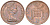 Великобритания 1 пенни 1976 Елизавета II (1952-2022) KM 915, Spink 4237 (B1) бронза 217-331