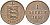 Гернси 1 дабл (дубль) 1889 H KM 10 бронза 3851-1012